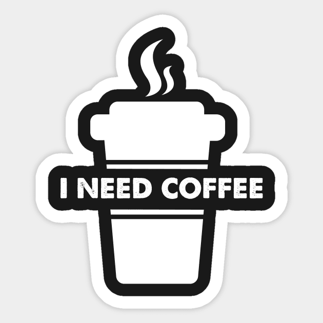 I need coffee Sticker by captainmood